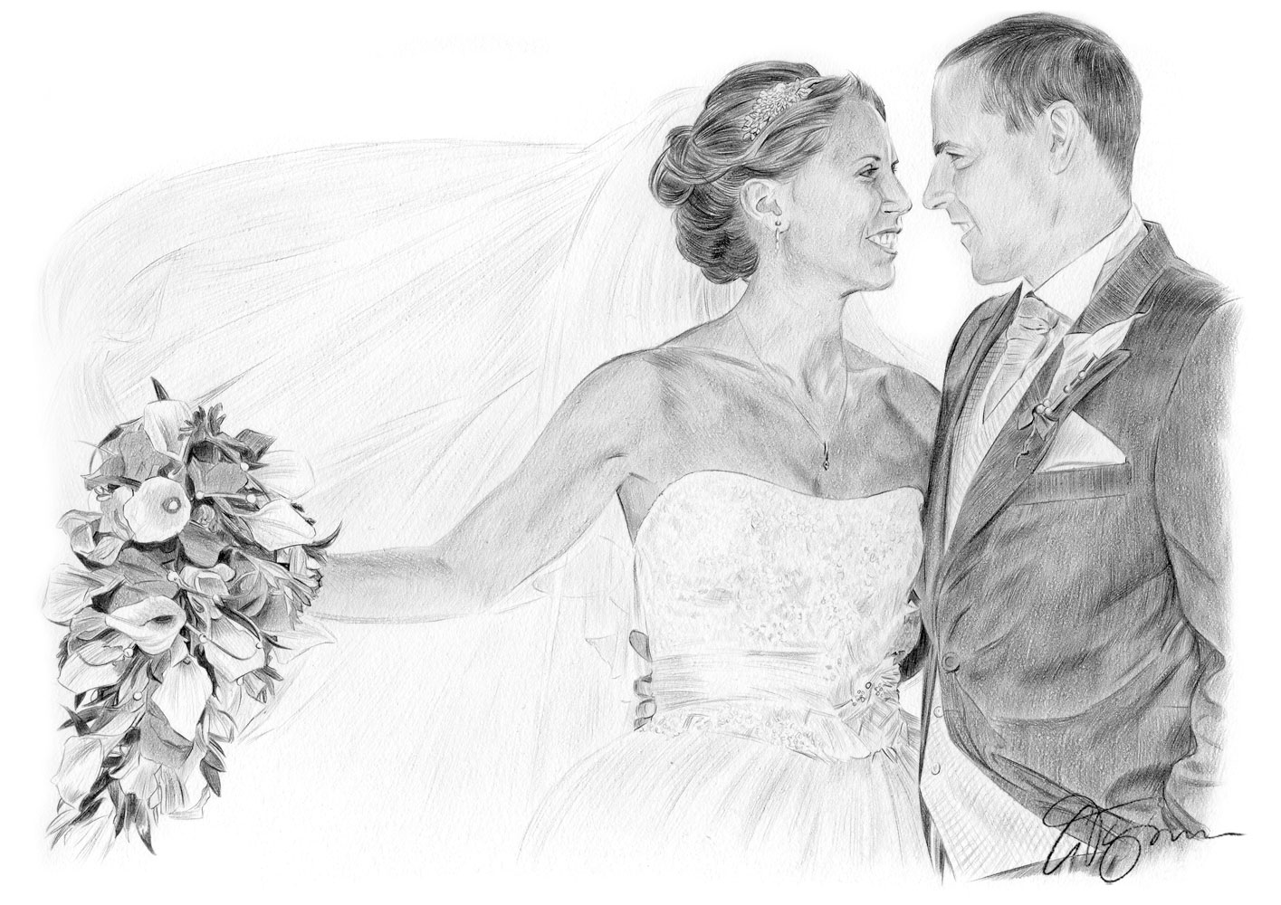 Groom And Bride Drawing at Explore collection of