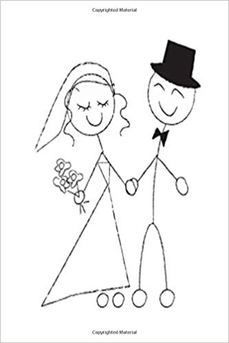333x499 wedding journal bride groom stick figure sketch - Bride And Groom Drawing