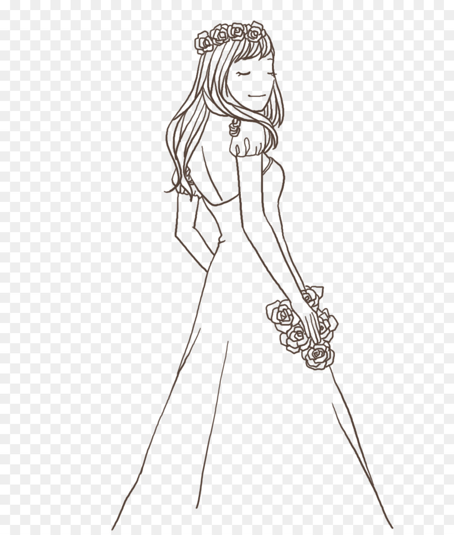 900x1060 bride drawing for free download - Bride Drawing