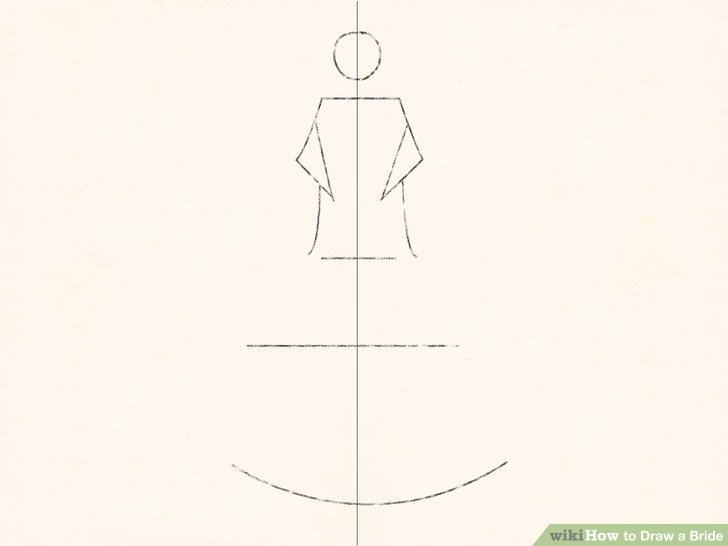 728x546 how to draw a bride steps - Bride Drawing