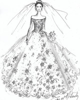 160x200 exclusive get a first look - Bride Dress Drawing