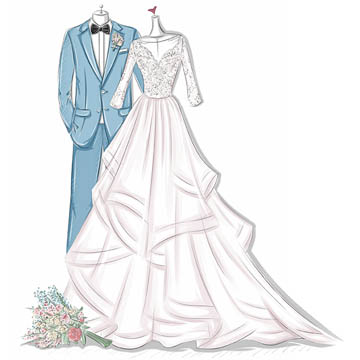 360x360 wedding dress sketches, prom dress sketches, free sketching - Bride Dress Drawing
