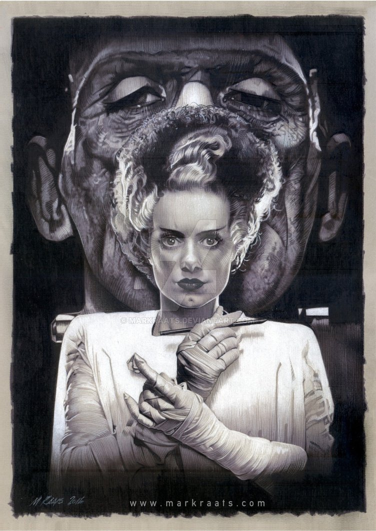 752x1063 Elsa Lanchester - Bride Of Frankenstein Drawing