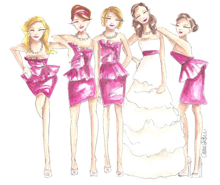 736x619 a gift for a bridesmaid - Bridesmaid Drawing