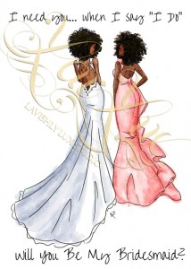 214x300 will you be my bridesmaid cards - Bridesmaid Drawing