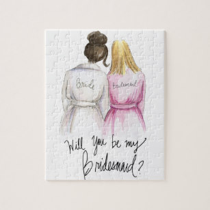 307x307 bride and bridesmaids jigsaw puzzles - Bridesmaid Drawing