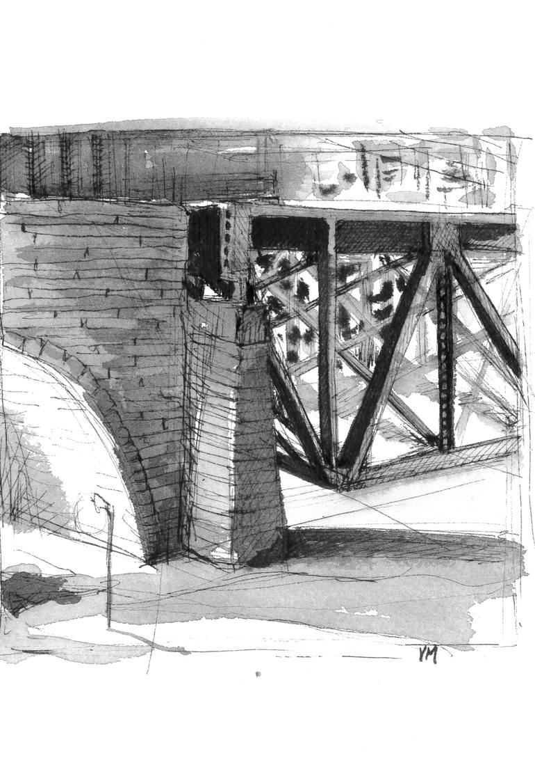 770x1112 Stone Arch Bridge Drawing - Bridge Drawing
