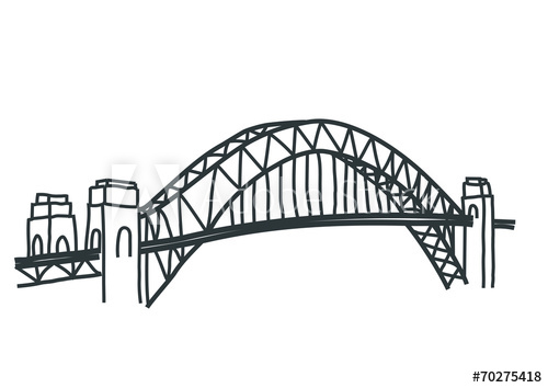 500x354 sydney harbour bridge drawing - Bridge Drawing