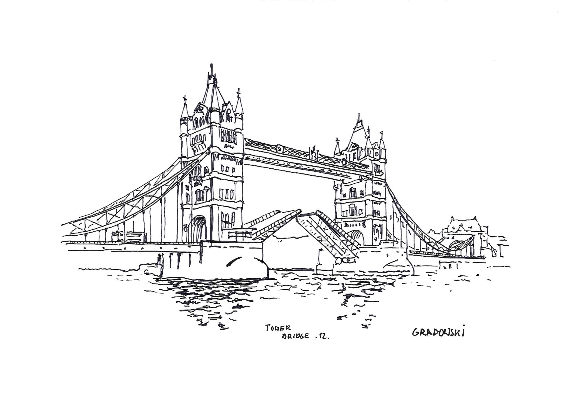 1920x1358 Tower Bridge Drawing - Bridge Drawing