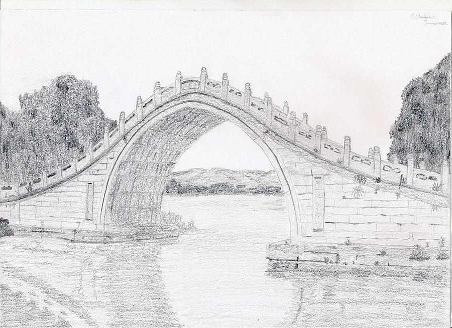 900x654 Bridge Drawing - Bridge Drawing