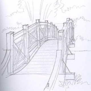 320x319 Hidden Yesterdays Perspective Drawing - Bridge Perspective Drawing