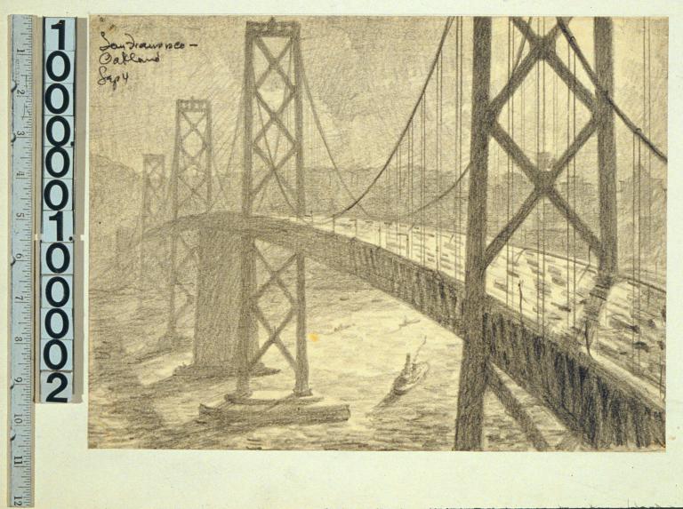 768x573 San Francisco Oakland Bay Bridge - Bridge Perspective Drawing