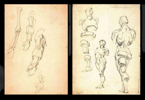 479x331 rare drawings from artist george bridgman, inspiration to norman - Bridgeman Figure Drawing