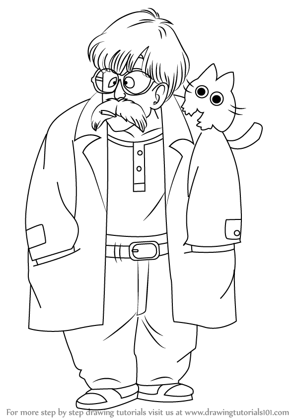 598x844 learn how to draw doctor brief from dragon ball z - Brief Drawing