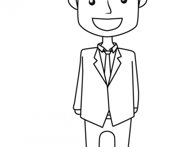 640x480 Drawn Man Briefcase Drawing - Briefcase Drawing