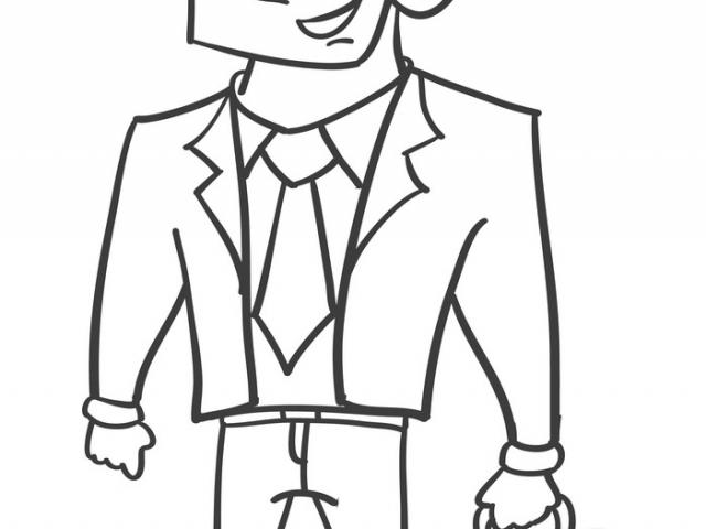 640x480 Drawn Men Briefcase Drawing - Briefcase Drawing