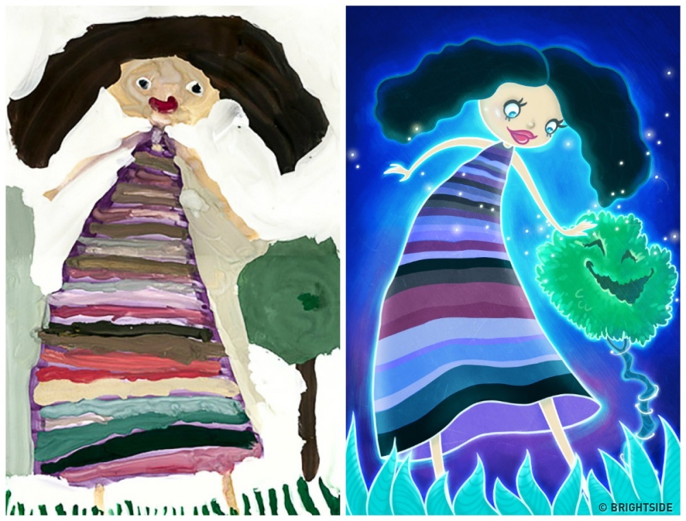 1000x760 Kids' Drawings Recreated - Bright Drawings