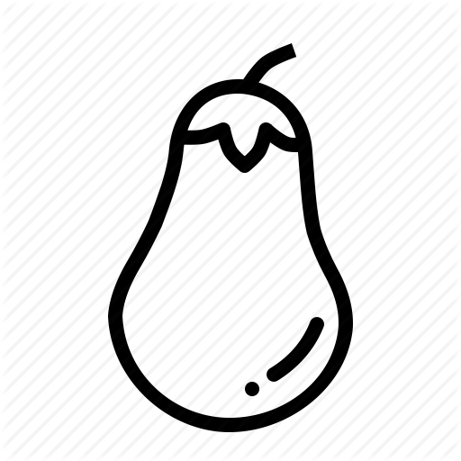 512x512 drawing vegetables brinjal transparent png clipart free download - Brinjal Drawing