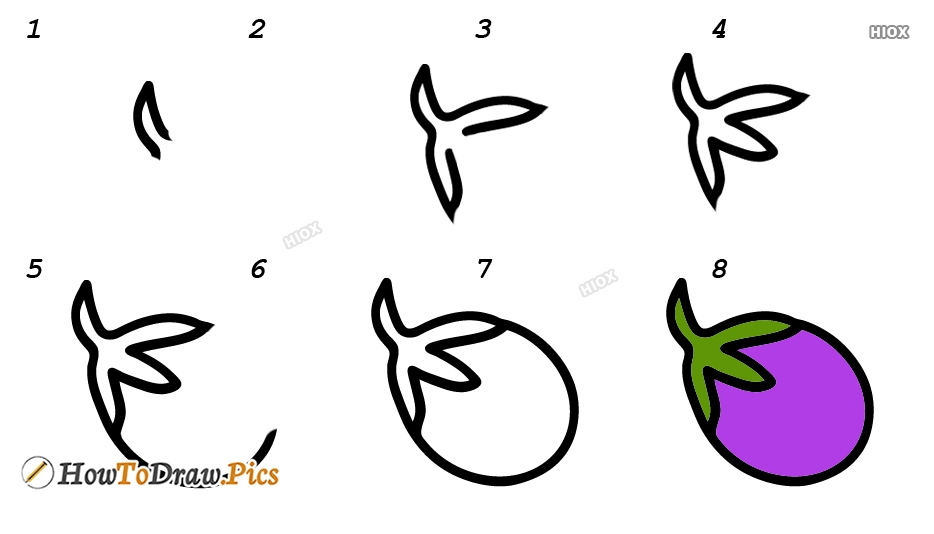 934x534 how to draw brinjal step - Brinjal Drawing
