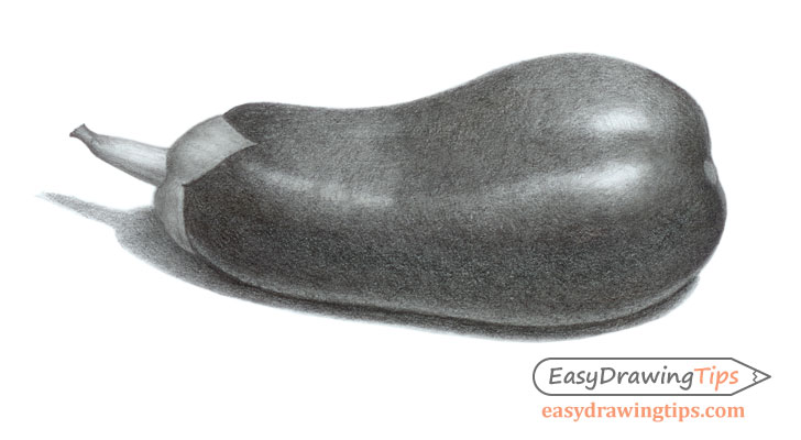 728x400 how to draw an eggplant step - Brinjal Drawing Picture