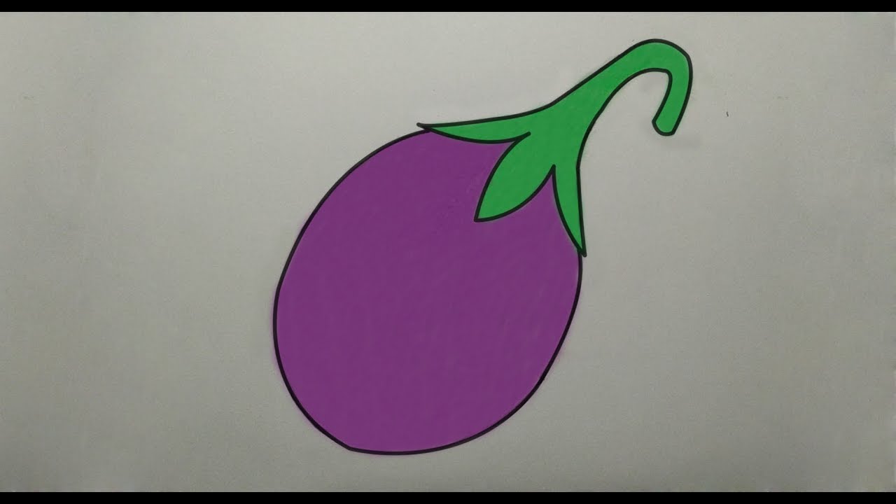 1280x720 how to draw a brinjal step - Brinjal Drawing Picture
