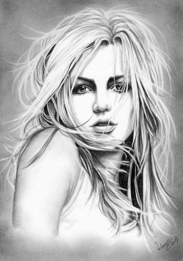 600x854 britney spears drawing artist quihoma - Britney Spears Drawing