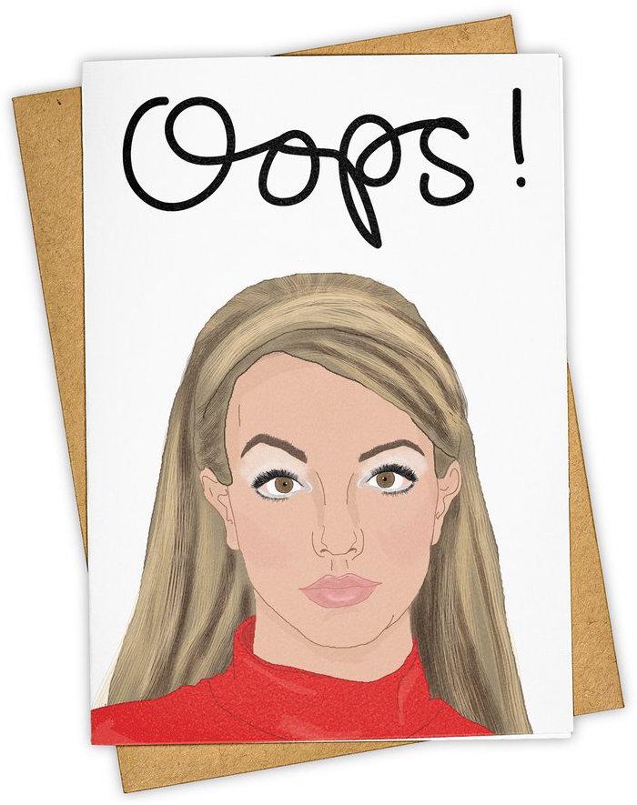700x885 oops! britney spears card - Britney Spears Drawing
