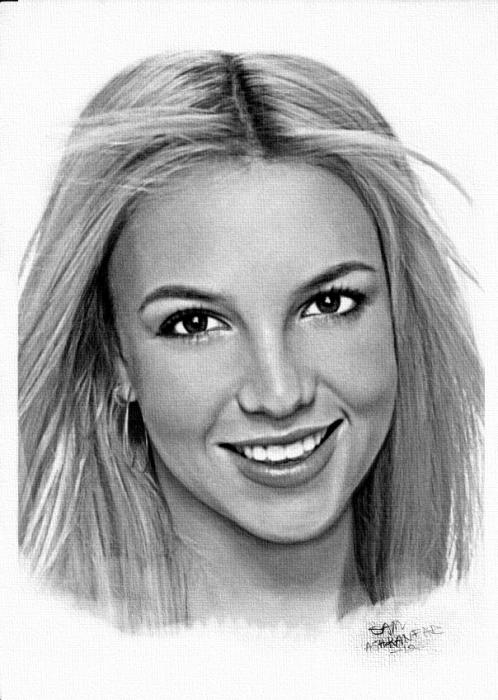 498x700 portrait of britney spears - Britney Spears Drawing
