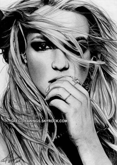 390x550 portrait of britney spears - Britney Spears Drawing