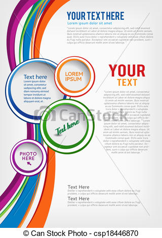 320x470 brochure design colorful background with wave - Brochure Drawing