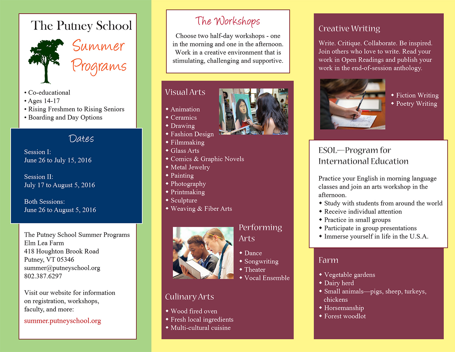 1500x1159 playful, colorful, education brochure design for the putney school - Brochure Drawing
