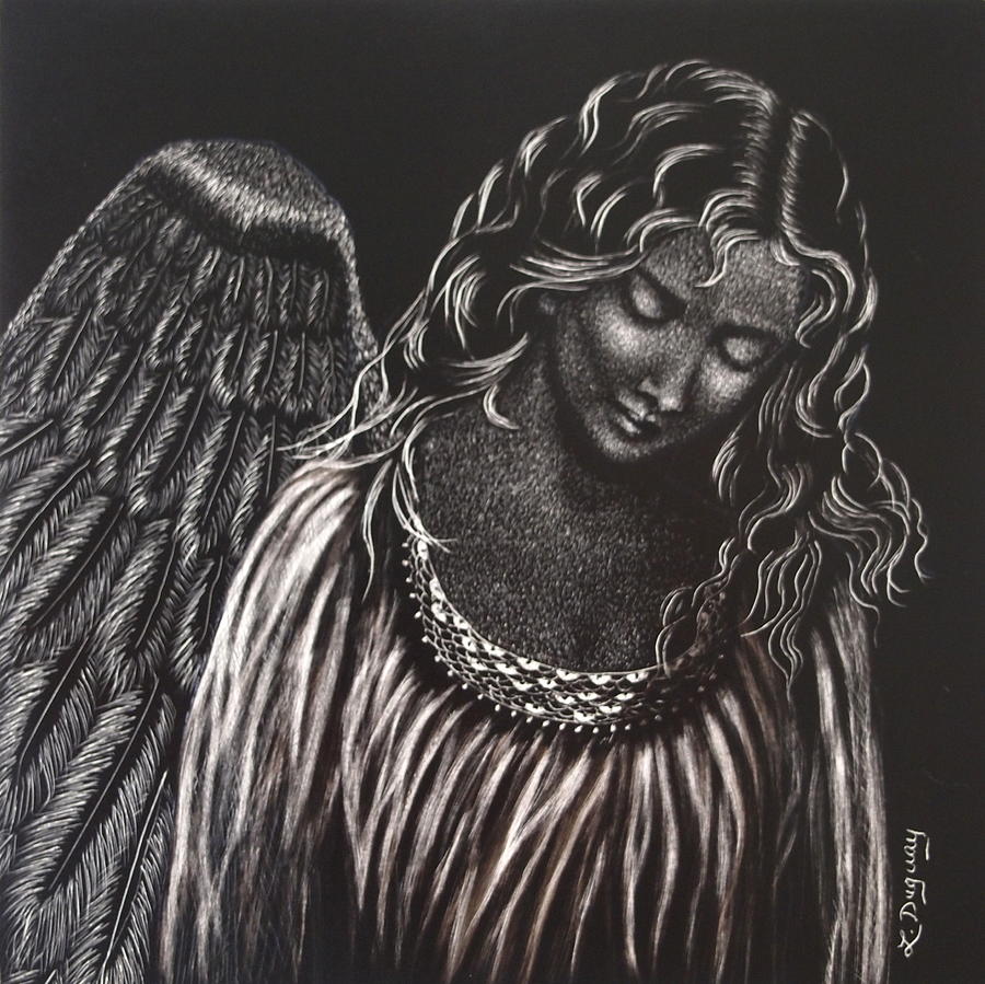 900x899 broken angel drawing - Broken Angel Drawing