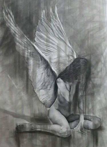 375x516 broken angel painting - Broken Angel Drawing