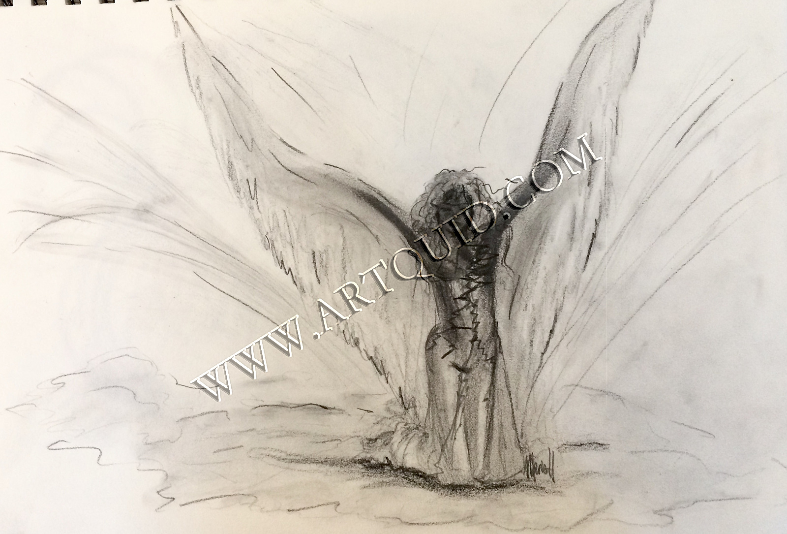 1600x1085 drawings, broken angel - Broken Angel Drawing
