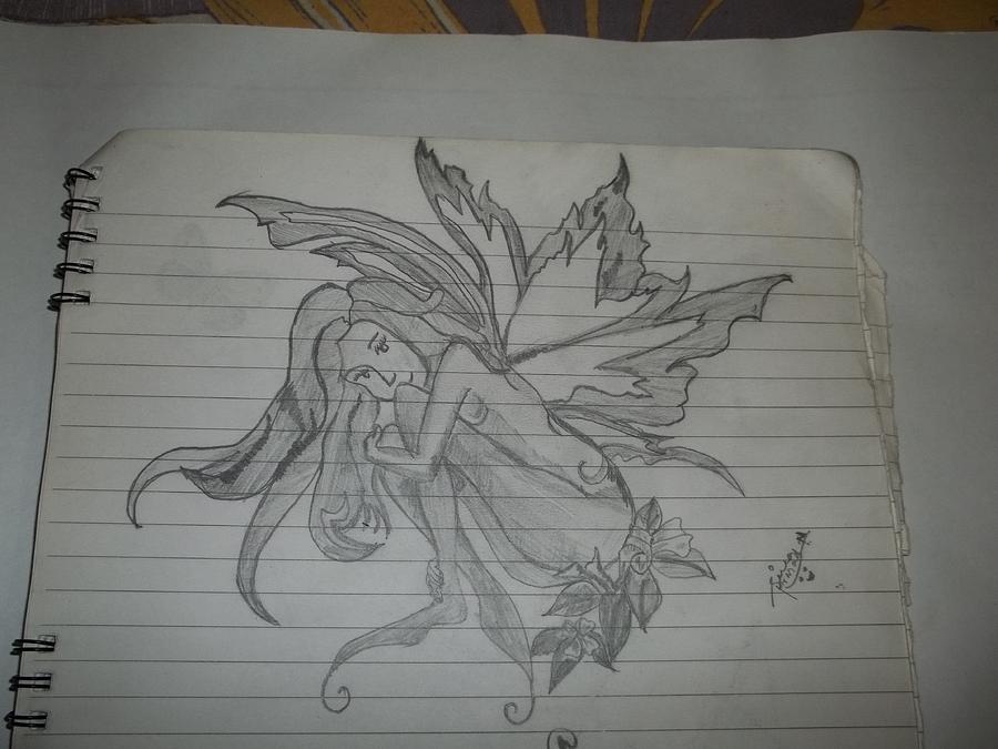 900x675 lonely broken angel drawing - Broken Angel Drawing