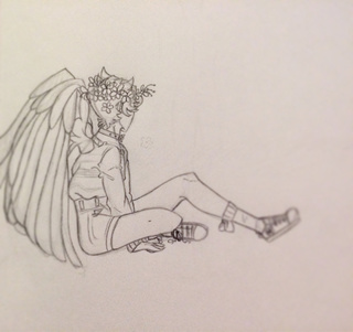 320x301 wip of my broken angel boy, sean i like to draw him happy because - Broken Angel Drawing