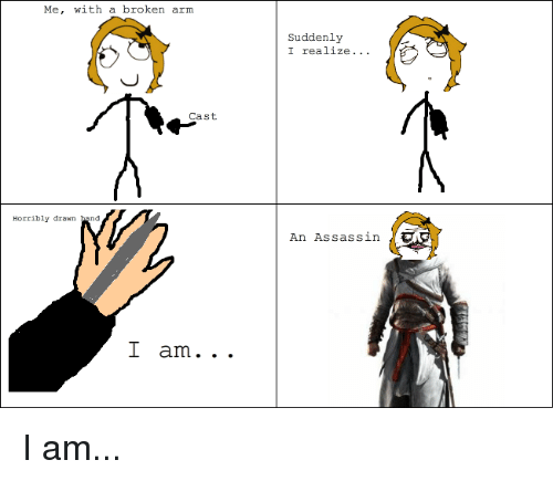 500x435 Me With A Broken Arm Cast Horribly Drawn Nd I Am Suddenly I - Broken Arm Cast Drawing