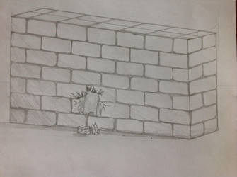 335x250 Dumb Broken Brick Wall - Broken Brick Wall Drawing