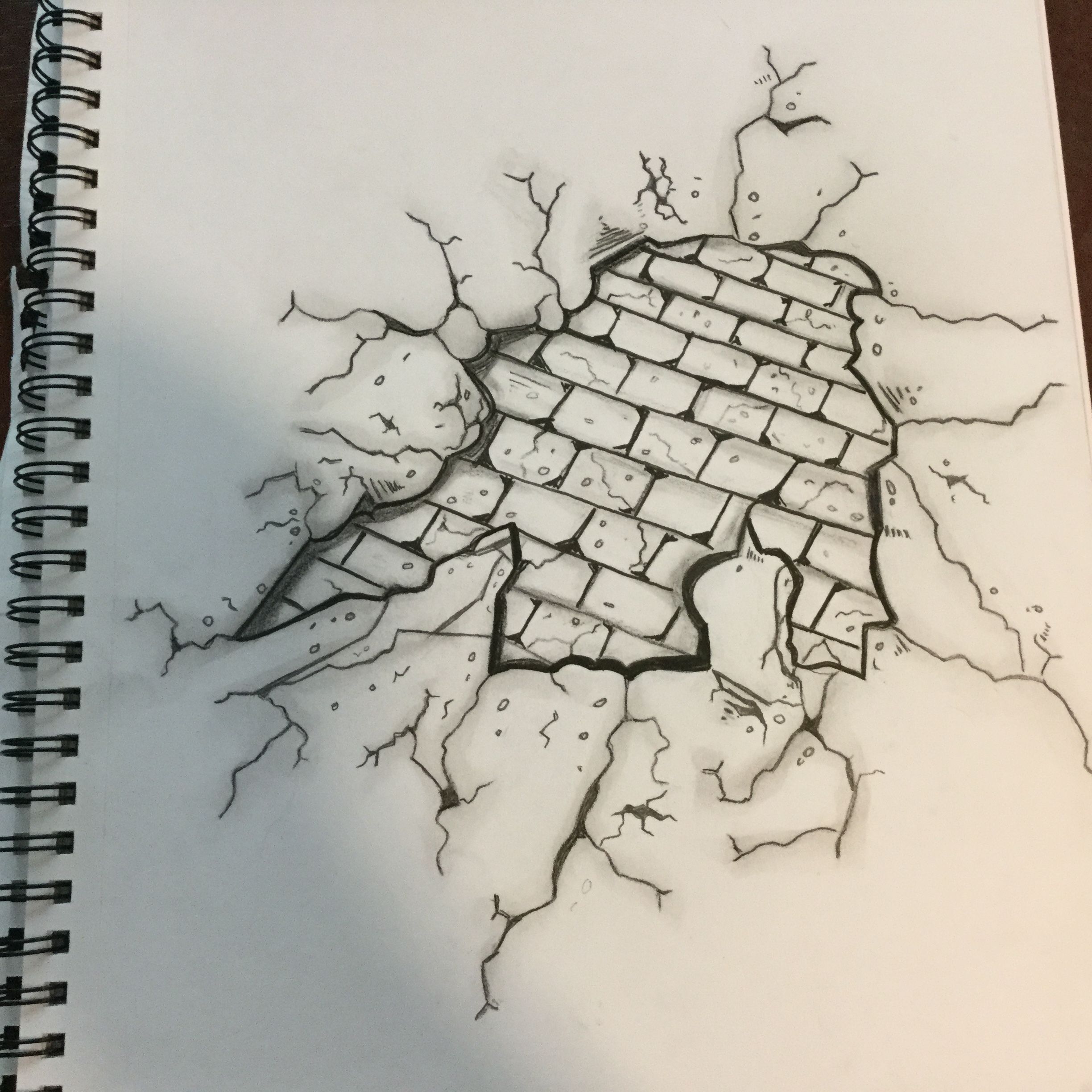 2448x2448 Broken Brick Wall Drawing Drawing Ideas In Drawings - Broken Brick Wall Drawing