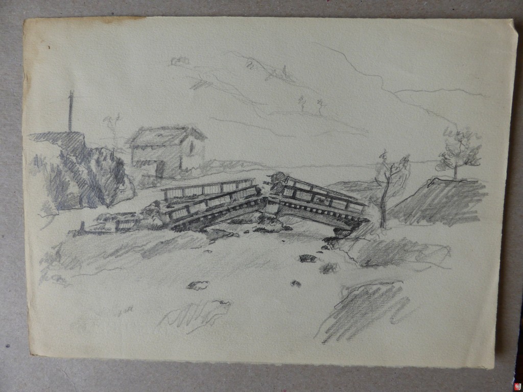 1024x768 Broken Bridge Italy - Broken Bridge Drawing