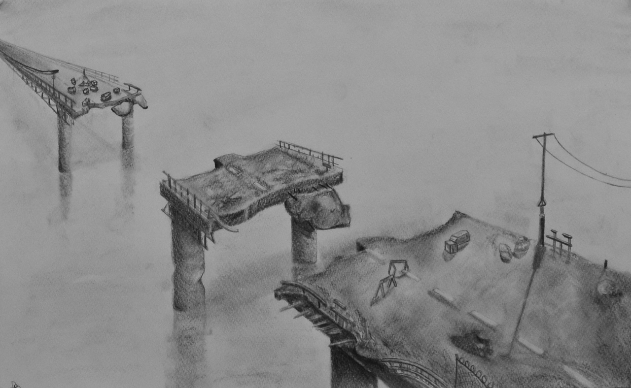 Broken Bridge Drawing at Explore collection of