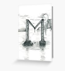 210x230 Story Bridge Drawing Greeting Cards Redbubble - Broken Bridge Drawing