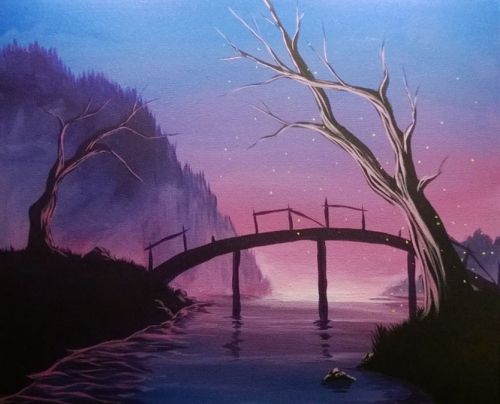 500x404 Broken Bridge - Broken Bridge Drawing