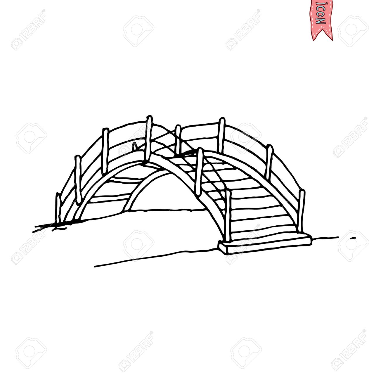 1287x1300 Broken Bridge Clipart Arc Bridge - Broken Bridge Drawing