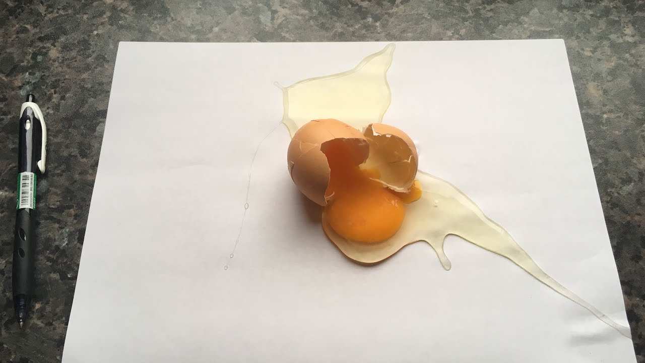 1280x720 Drawing A Broken Egg - Broken Egg Drawing
