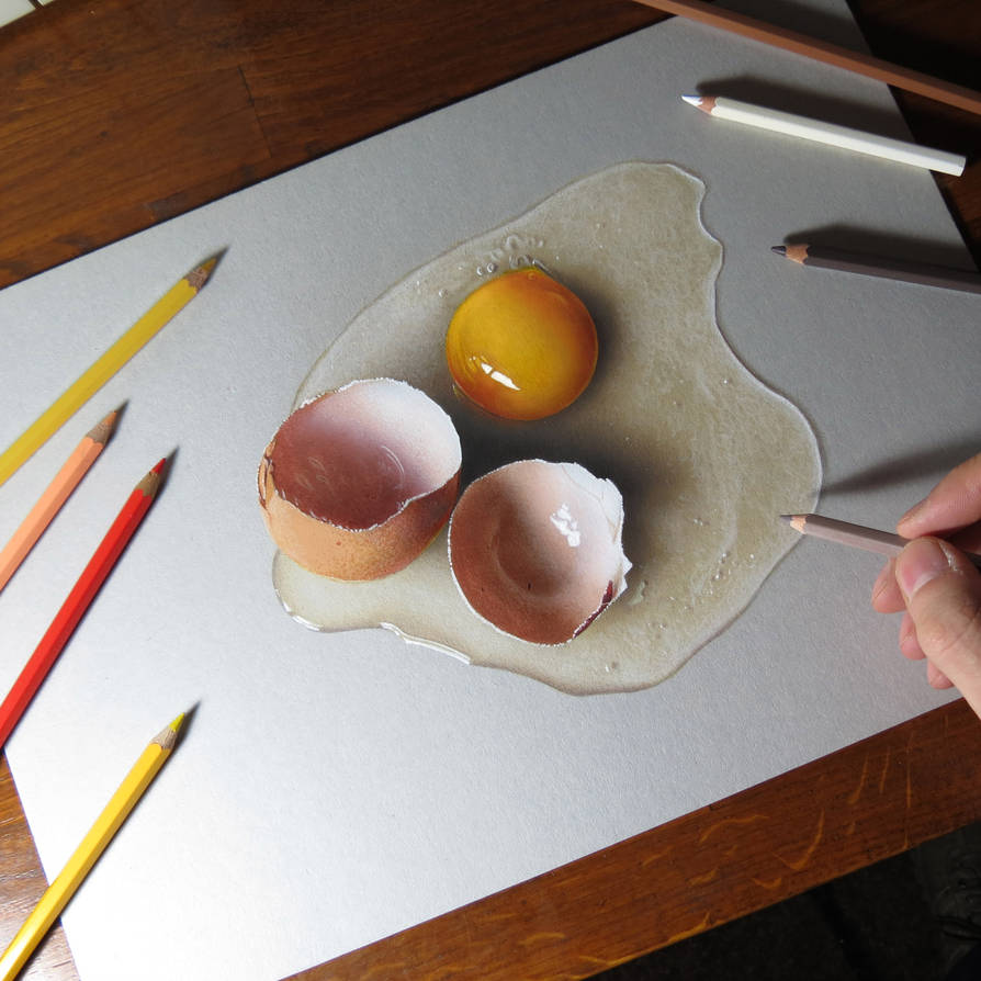 894x894 My Drawing Of A Broken Egg - Broken Egg Drawing