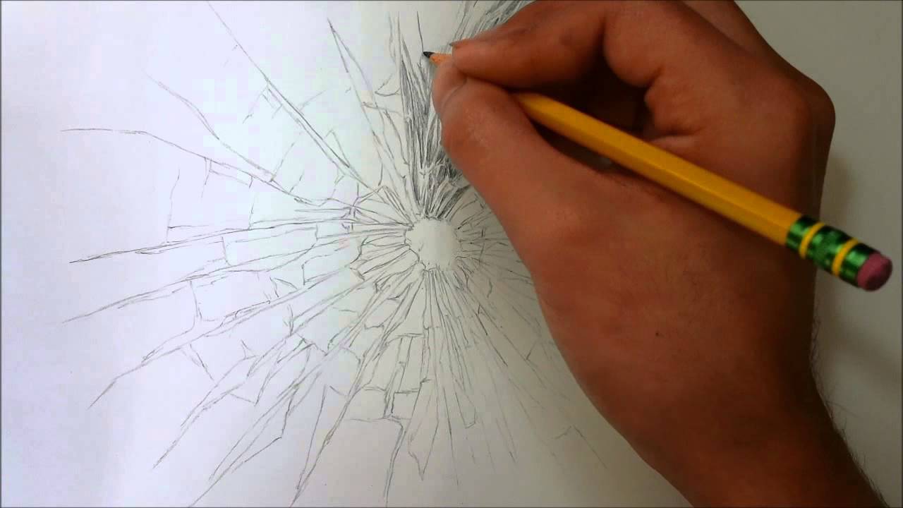 1280x720 Drawing Broken Glass - Broken Glass Drawing
