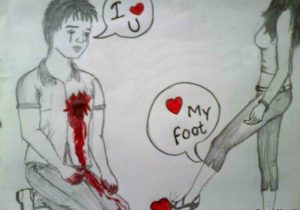 300x210 pencil drawings of broken heart broken heart pencil art drawn - Broken Heart Drawings In Pencil