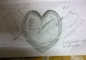 300x210 pencil sketches broken heart pretty broken hearts drawings free - Broken Heart Drawings In Pencil