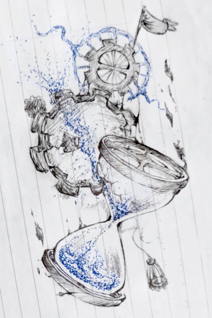 729x1094 Broken Hourglass - Broken Hourglass Drawing